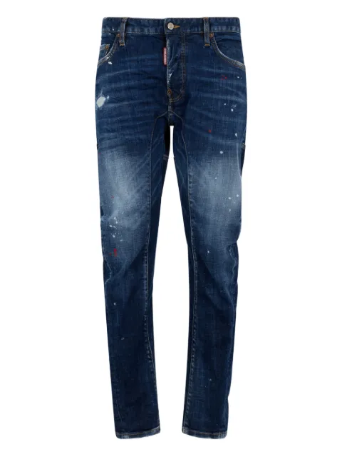 DSQUARED2 medium spot wash biker jeans Blue S74LB1897S30664