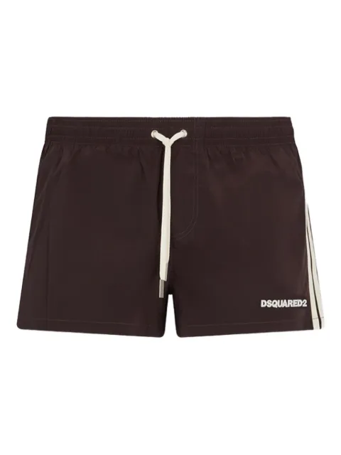 DSQUARED2 Dsquared2 logo midi swim boxers Brown D7B766670ISA01