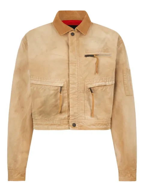 DSQUARED2 garment dyed utility distressed bomber Neutrals S75AM1183D35106