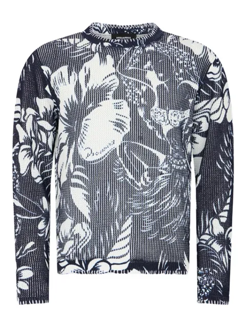 DSQUARED2 dancing flowers pullover Blue S71HA1418D13211