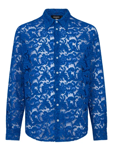 DSQUARED2 rebrode lace shirt Blue S71DM0840S53834