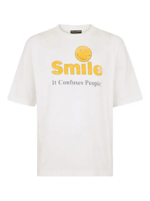 DSQUARED2 x Smiley loose T-shirt White S74GD1548D20108