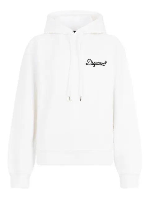 DSQUARED2 D2 signature just right fit hoodie White S75GU0622D25029
