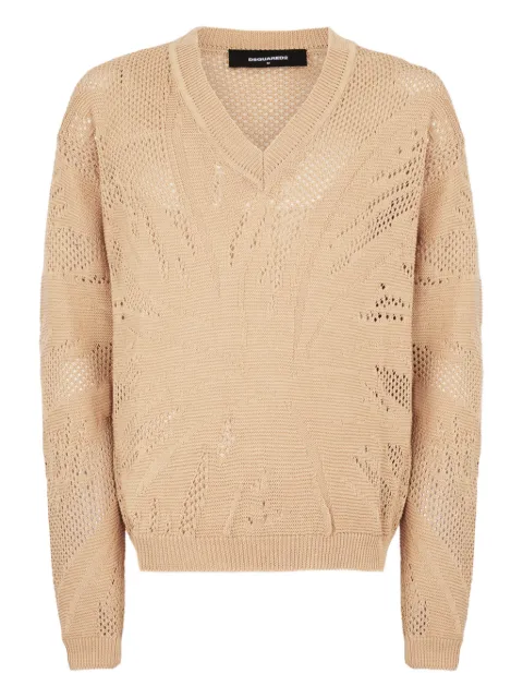 DSQUARED2 V-neck pullover Neutrals S74HA1587D13186