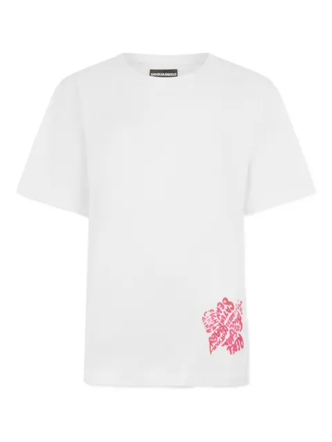 DSQUARED2 Hibiscus breezy fit T-Shirt White S75GD0516D20106