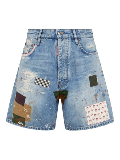 DSQUARED2 medium wash boxers shorts Blue S71MU0882D30040