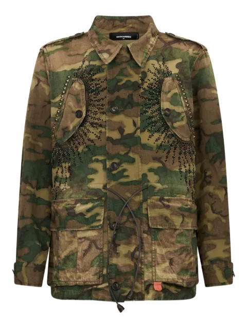 DSQUARED2 rebel tag camouflage jacket Green S71AN0671S54546