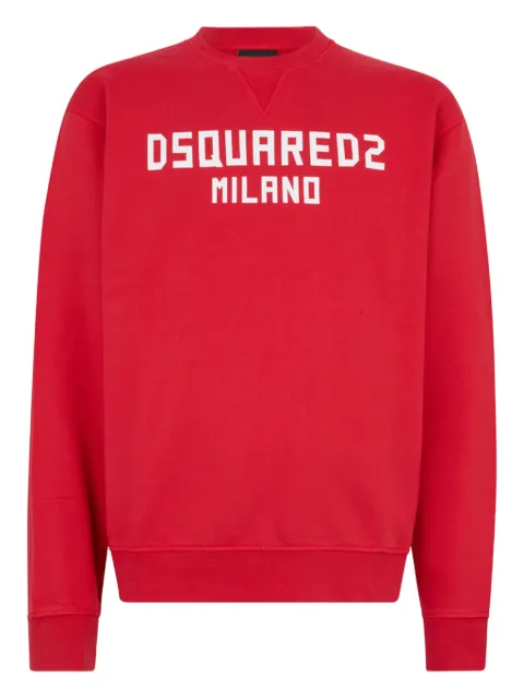 DSQUARED2 Dsquared2 Milano cool fit crewneck sweater Red S74GU0927D25028