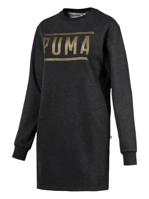 PUMA logo fleece mini dress Grey 85186807