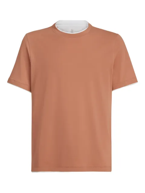 Brunello Cucinelli crew-neck T-shirt Orange M0B137427CHW53