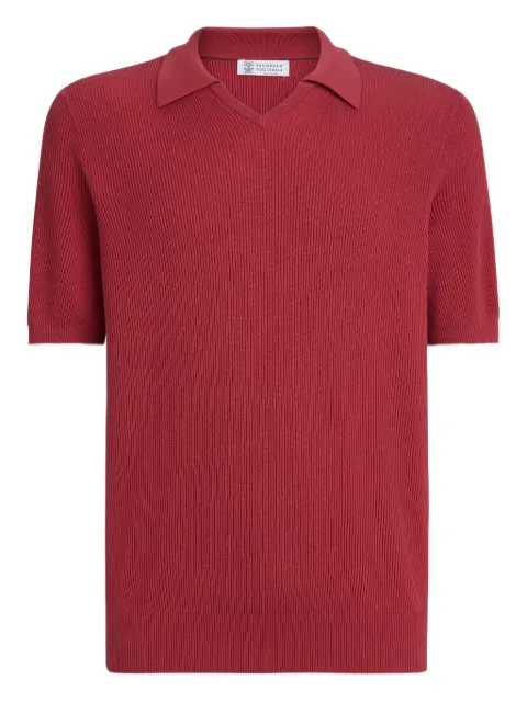 Brunello Cucinelli V-neck short-sleeve T-shirt Red M29400015CPP07