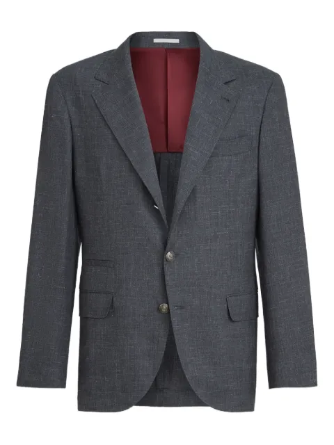 Brunello Cucinelli slubbed buttons blazer Grey MZ4047BTD2C003