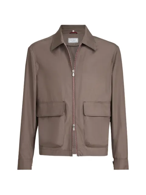Brunello Cucinelli flap-pocket jacket Brown MZ4216570C1228