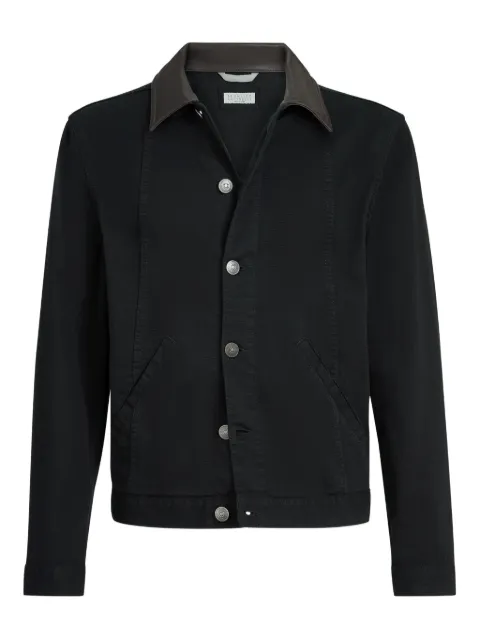 Brunello Cucinelli garment-dyed cotton jacket Black M277P6911CNP22
