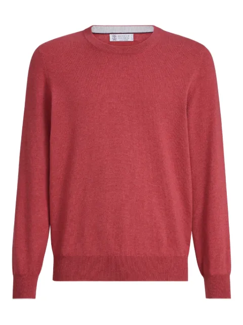 Brunello Cucinelli ribbed crew-neck sweater Red M2200100CPP07