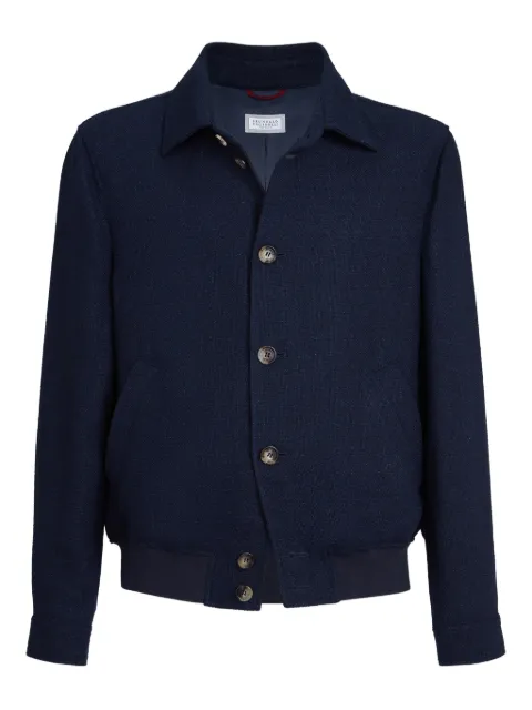Brunello Cucinelli button-down shirt jacket Blue MZ4036581C038