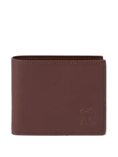 Brunello Cucinelli embossed logo leather wallet Brown MWZNBU006C8763