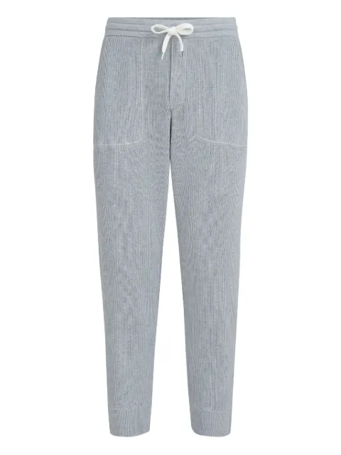 Brunello Cucinelli ribbed-knit track pants Grey M29201019GC073