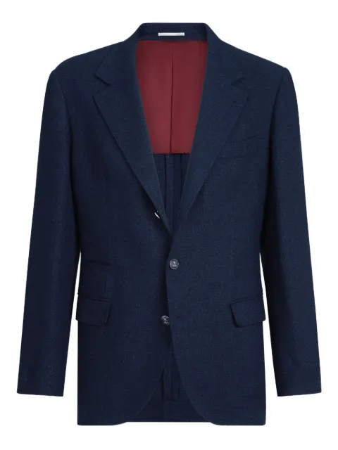 Brunello Cucinelli notched-lapels blazer Blue MZ4037BTD5C038
