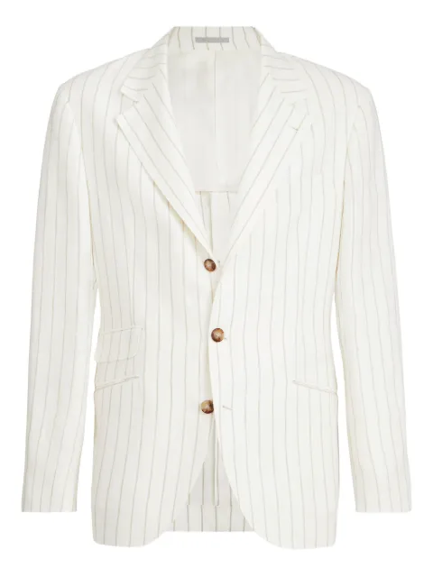Brunello Cucinelli striped blazer White MZ4127BWDC6190