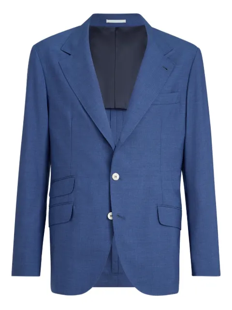 Brunello Cucinelli notched-lapels blazer Blue M032P7BWDC394