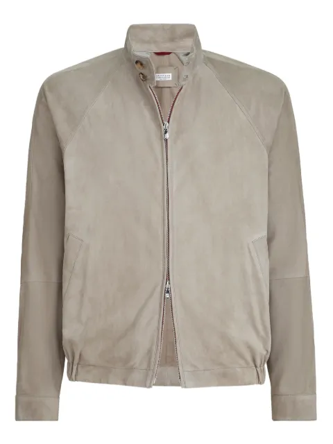 Brunello Cucinelli suede jacket Neutrals MPCFN2065C8087