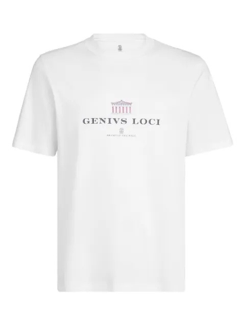 Brunello Cucinelli graphic-print crew-neck T-Shirt White M0B138520CFC06