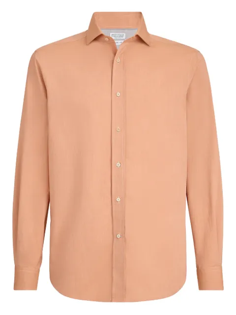 Brunello Cucinelli button-up shirt Orange MA6750627C026