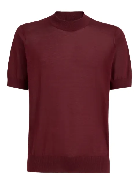 Brunello Cucinelli mock-neck knit T-shirt Red MNB805404C3985