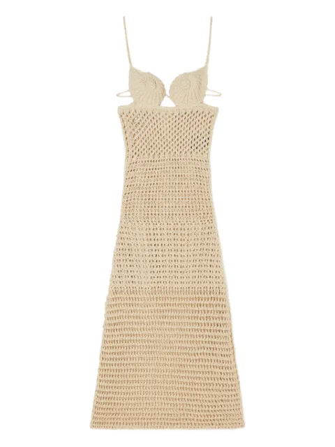 Alanui The Sound of the Sea midi dress Neutrals LWHI045R26KNI0010F0F