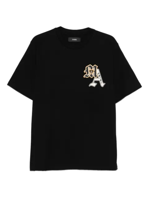 AMIRI varsity patch T-shirt Black AMTOJR1042