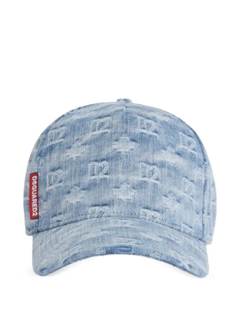 DSQUARED2 D2 Monogram baseball cap Blue BCM096810108752