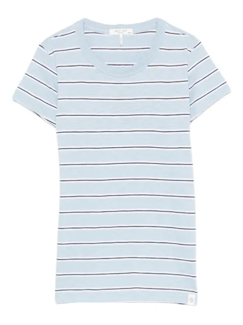 rag & bone slub striped T-shirt Blue RE7C25FT3SW