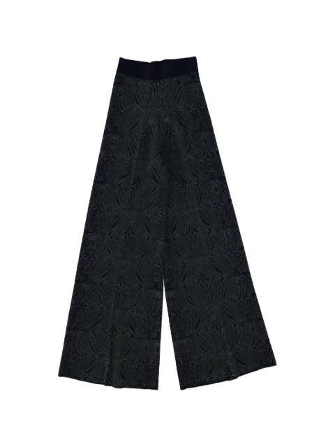 Circus Hotel floral wide-leg trousers Black H5WG25DCO01