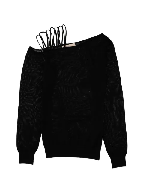 Circus Hotel shoulder strap long-sleeve sweater Black H5WA09Y690