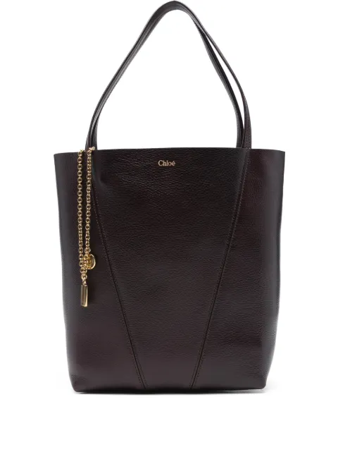 Chloé Spin charm-detail tote bag Purple CHC25SS811N84098