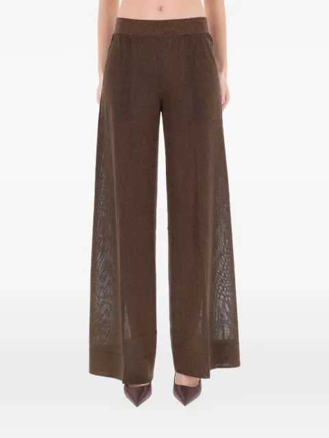 Circus Hotel mesh-panel trousers Brown H5WA24W170