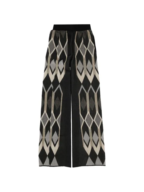 Circus Hotel diamond geometric trousers Black H5WH06MSC01