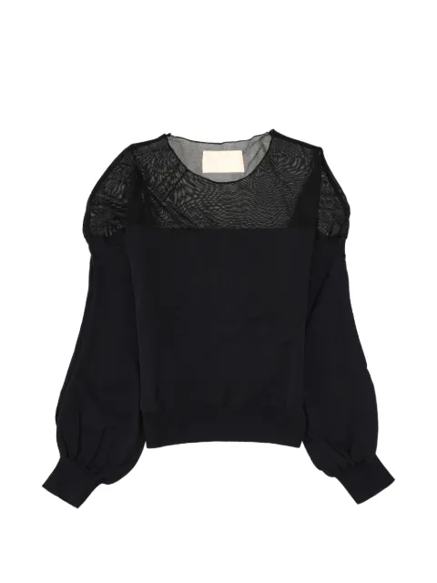 Circus Hotel long-sleeve round-neck top Black H5WD05Y690