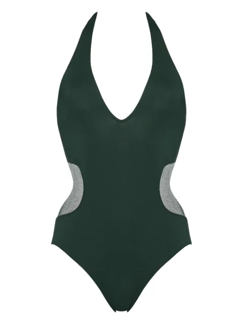 ERES Artifices V-neckline one-piece swimsuit Green 012606