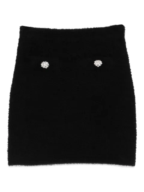 Self-Portrait textured mini skirt Black RS26220SKB