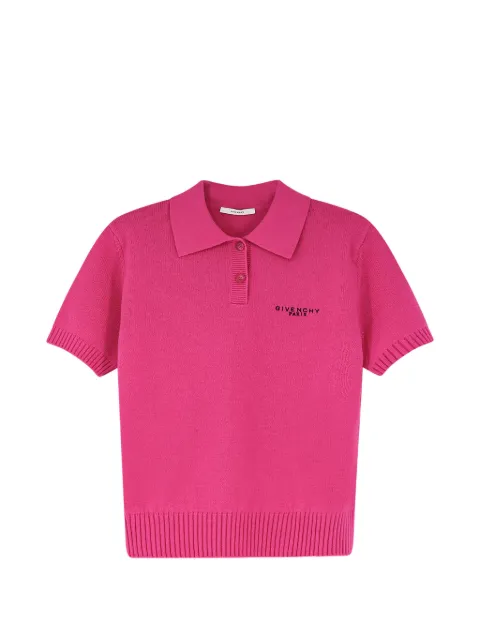 Givenchy logo-embroidered polo top Pink BWL0084ZTA675