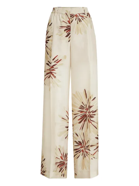 Brunello Cucinelli bloom-print Monili-detail palazzo pants Neutrals MQ967P9229C004