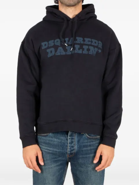 DSQUARED2 Majica graphic hoodie Blue S71GU0739S25030