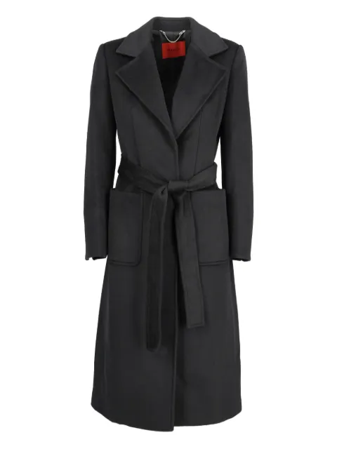 Max & Moi double-breasted belted wool coat Black WCV16122480