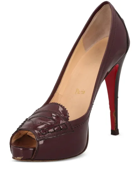 Christian Louboutin Pre-Owned 120mm open-toe stiletto-heel pumps Red WCV16122470