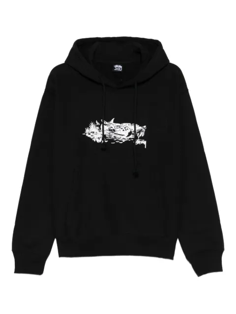 Stüssy graphic-detail hoodie Black 1925143