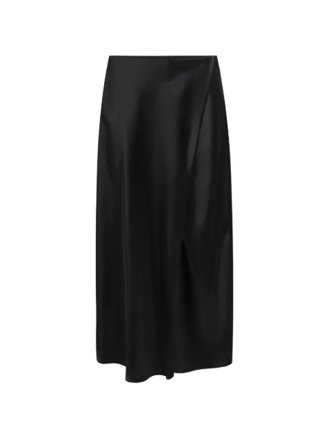 KHAITE concealed-fastening midi skirt Black 41724120200