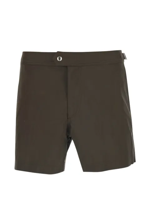 TOM FORD Micro Compact buckle-detail swim shorts Brown BSS001FMN067EBK