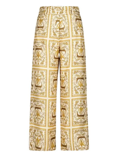 PAULA Croco Houndstooth check trousers Neutrals SONIA8